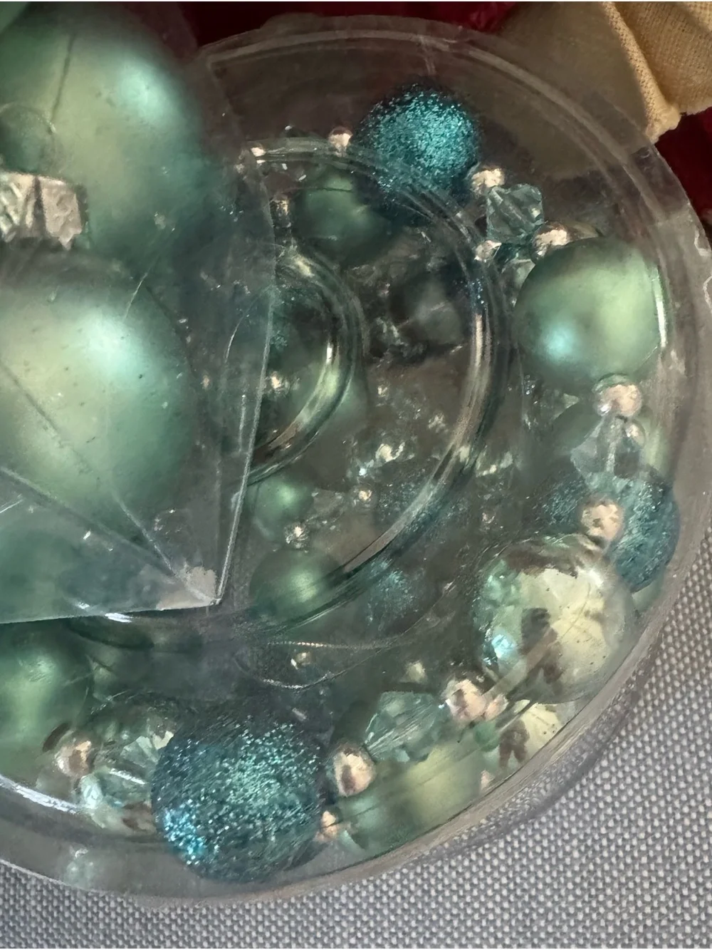 Target Teal Blue Christmas Ornament and Garland Set